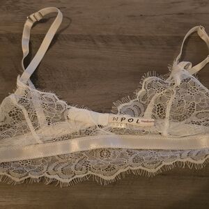 POL Women's Lace Bralette - Cream